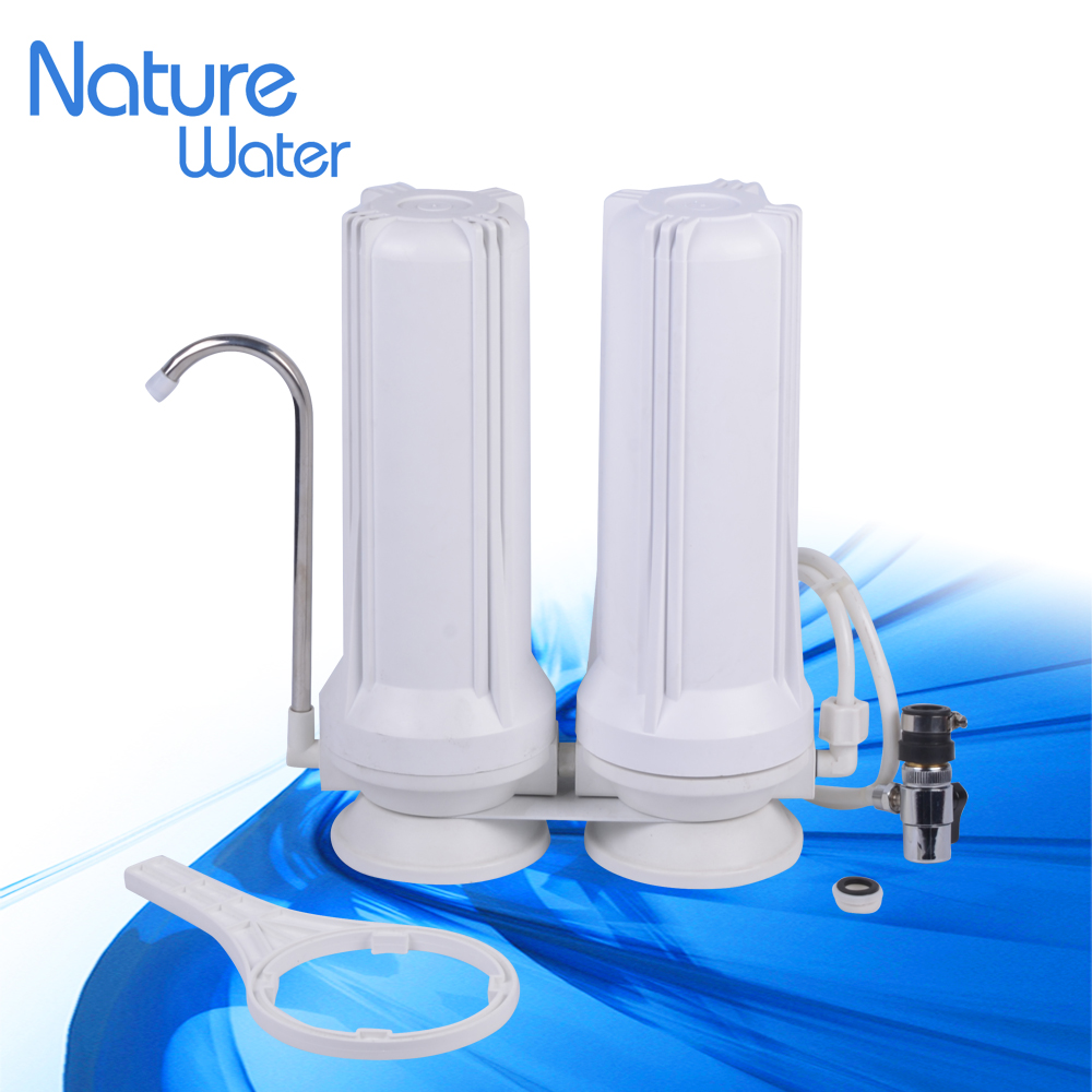 Household Counter Top two stage water filter with diverter valve