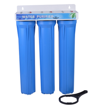 Redidental 3 stage water purifier 20" slim blue housing