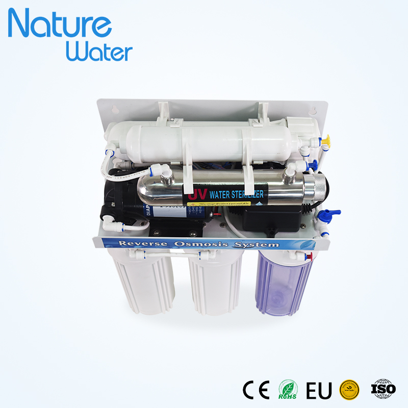 6 stage 50GPD household RO system with UV light