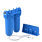 10" blue color undersink double personal water filter